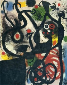 Abstracto famoso Painting - Mujeres y pájaros en la noche dadaísta